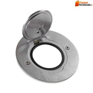 Legrand IK08 IP44 Döşeme Prizi Paslanmaz Çelik Tekli Yuvarlak (Boş Kasa)